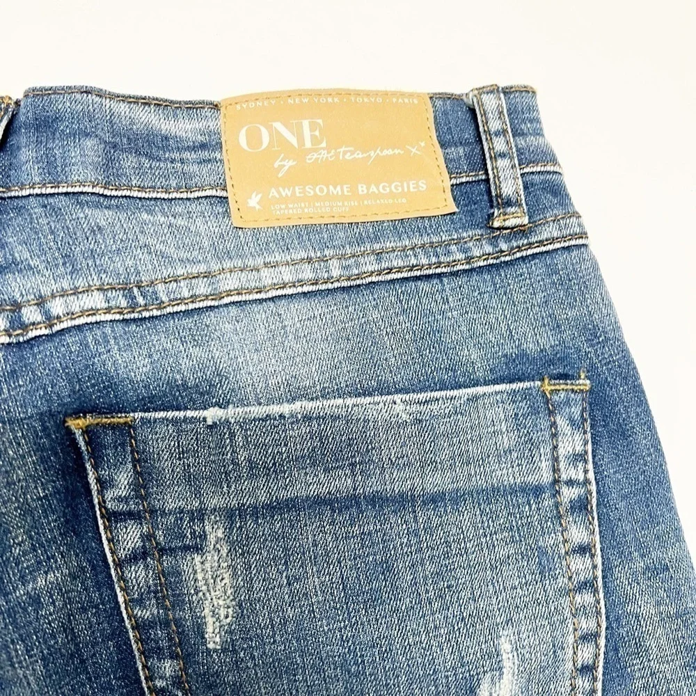 One Teaspoon Womens Medium Wash Awesome Baggies Cut Off Bermuda Jorts